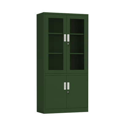 鑫升顺绿色铁皮文件柜办公室档案柜资料柜财务凭证柜钢制办公柜加厚大器械