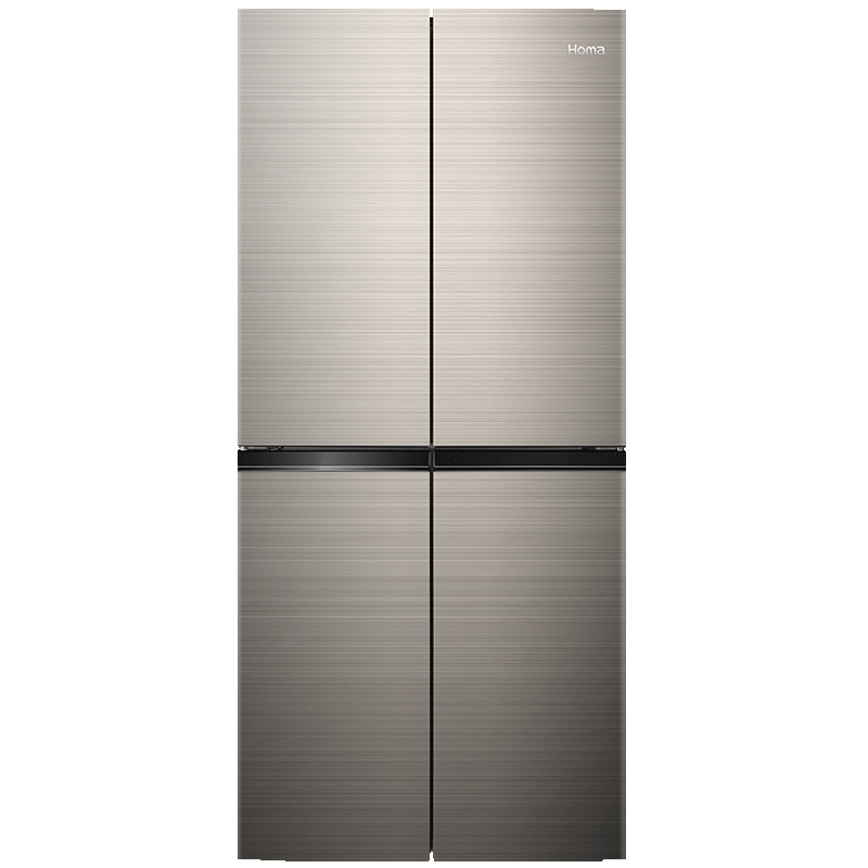 奥马(Homa)365升十字对开门冰箱 一级双变频 风冷无霜节能保鲜 四门多门大冰箱BCD-365WDK/B星爵银