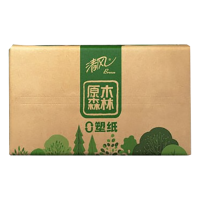 清风抽纸原木森林3层120抽*20包M码零塑纸BR14MF-1X