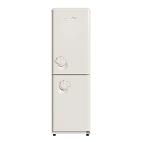 新飞(Frestec)185升小型双门冰箱复古独特外观宿舍出租房家用小型冰箱冷藏冷冻两用BCD-185K2AT-X