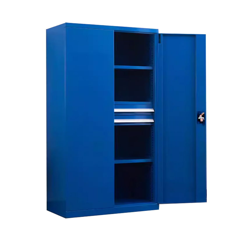 风雷动重型工具柜车间用加厚物件工具储物柜工厂铁皮柜汽修厂零件收纳柜蓝色四层二抽