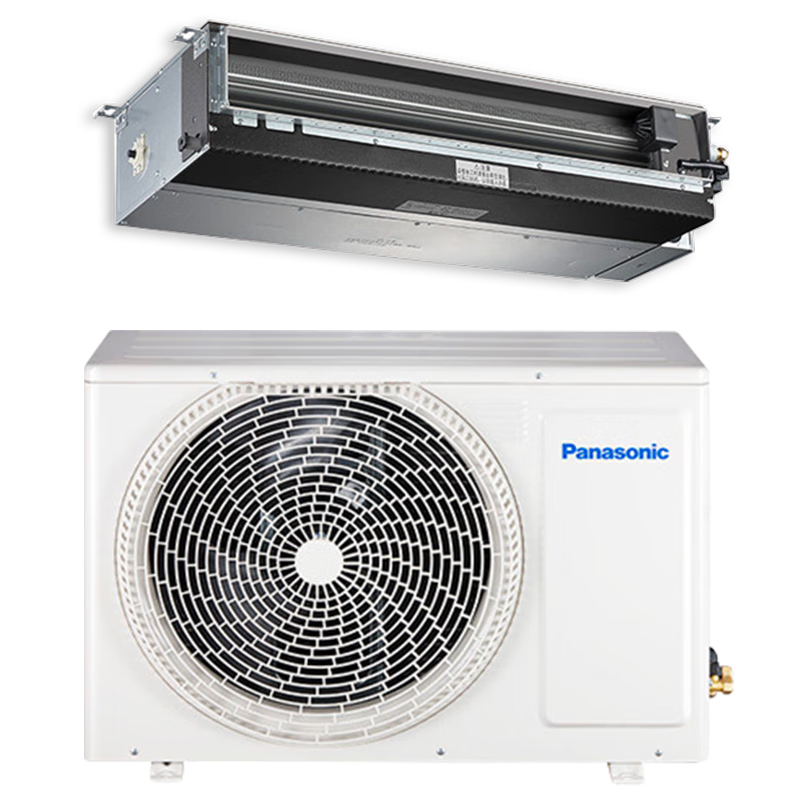 松下(Panasonic)2匹一级能效变频冷暖纳诺怡X净化除菌味中央空调一拖一风管机E18D0AH1BW包基础安装