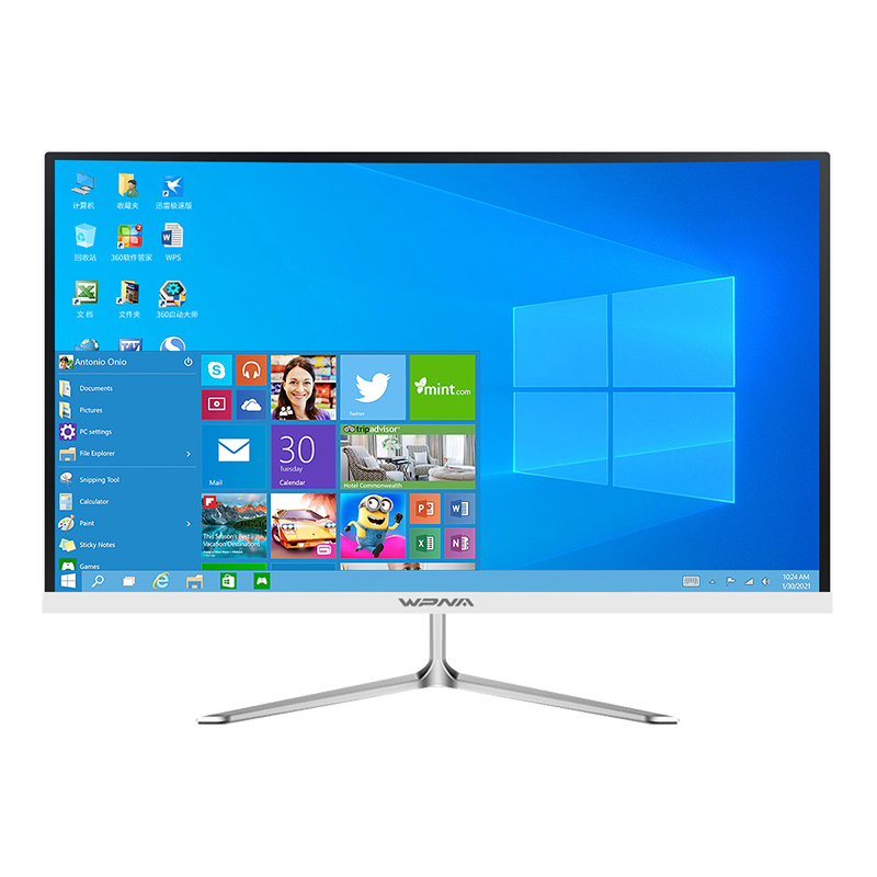 玮普纳 22英寸一体机电脑 酷睿i5-3230M/8G内存/256G固态 内置5G双频WIFI 高清直面屏家用娱乐 网课学习 前台收银 商务办公 休闲游戏 组装台式电脑整机