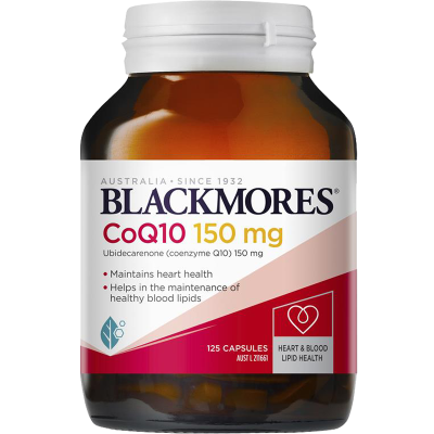 Blackmores 澳佳宝 辅酶 Co Q10 150mg 125粒 1瓶装 软胶囊 营养心肌 日常心脏保护 澳洲进口