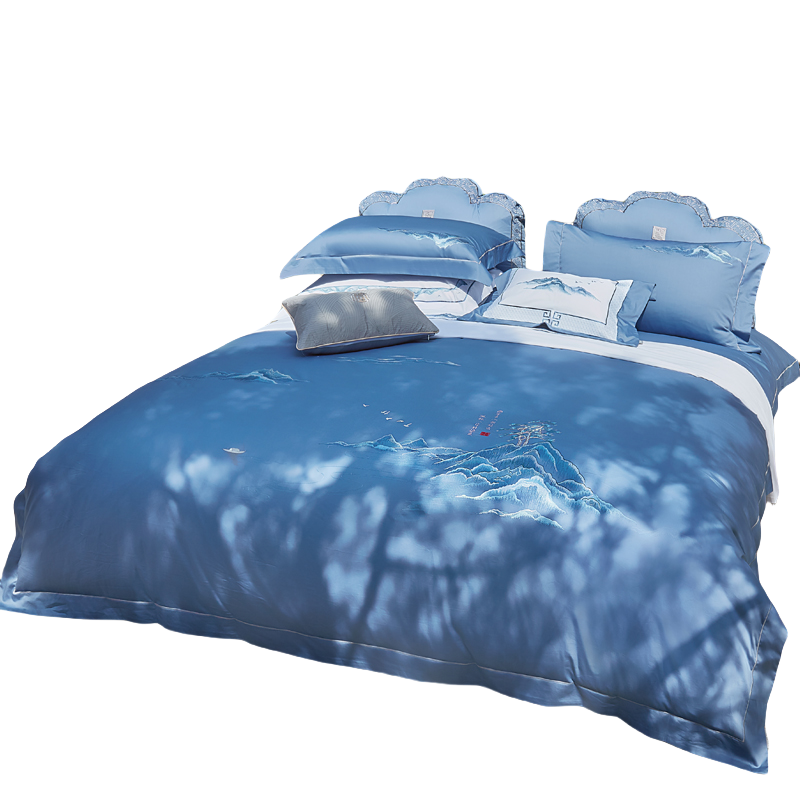 苏宁宜品紫罗兰SNYP-SJT-0019山海·江山如画-4四件套适合180*200