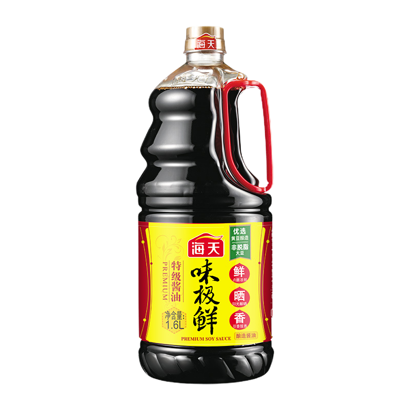海天酱油 特级味极鲜酱油1.6L家庭装厨房调味料凉拌酿造酱油