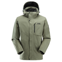 Jeep防水冲锋衣男士三合一可拆卸登山服抗寒加厚外套