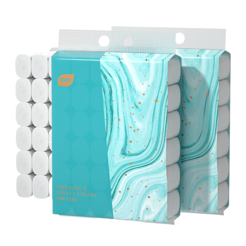 植护青黛无芯卫生纸卷纸家用70g*56卷 重约7.9斤囤货装