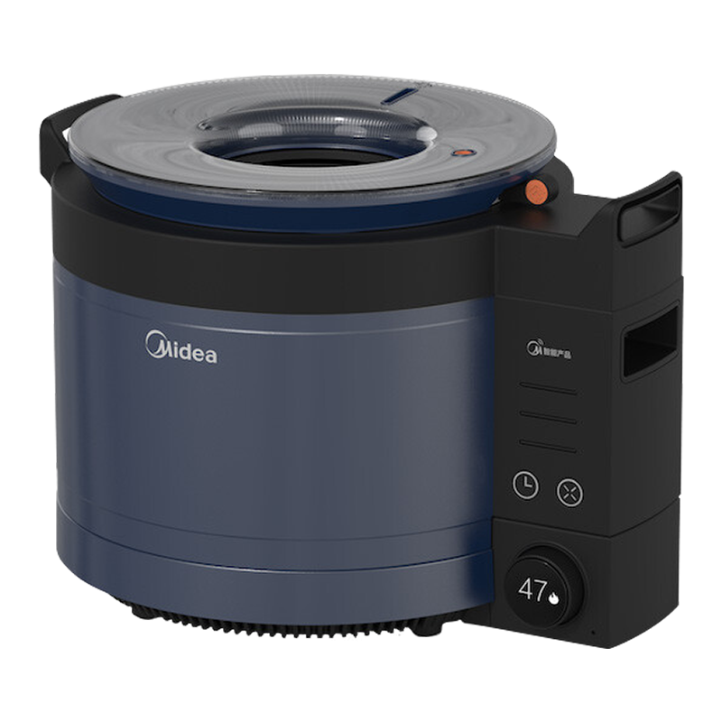 美的(Midea)浓香电压力锅高压锅(电磁炉+压力锅+空气炸锅三合一)可视触屏压力锅MY-45HQB01(3-6人食)