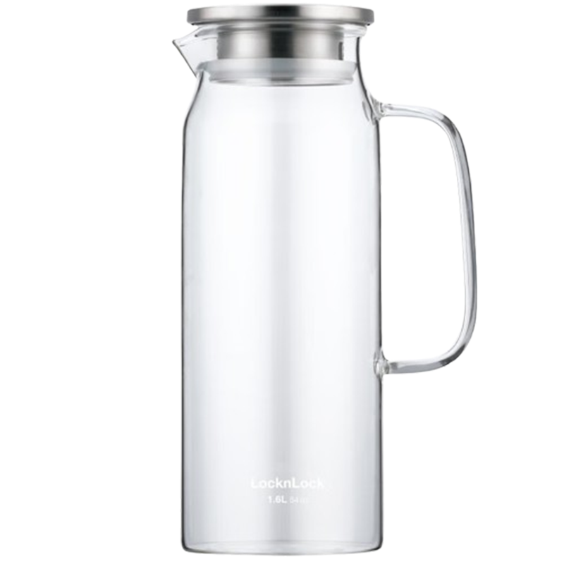 乐扣乐扣凉水壶泡茶壶带把耐高温1.6L玻璃壶LLG616