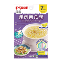 贝亲(Pigeon)婴幼儿辅食粥 宝宝米糊粥 瘦肉南瓜粥 7-36个月(80克)