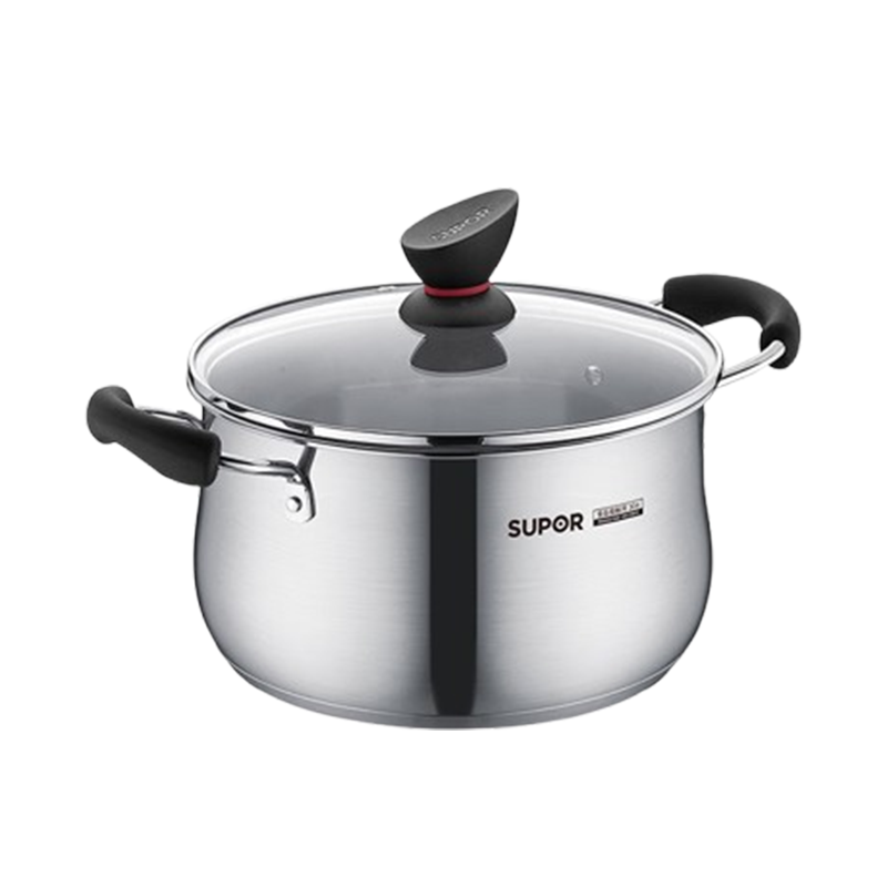 苏泊尔汤锅22cm小红圈304不锈钢炖锅复底加厚ST22Z1