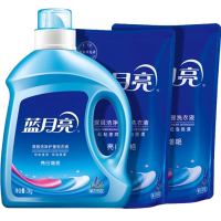 蓝月亮洗衣液亮白增艳薰衣草香洁净去污易漂洗2kg瓶+1kg*2袋