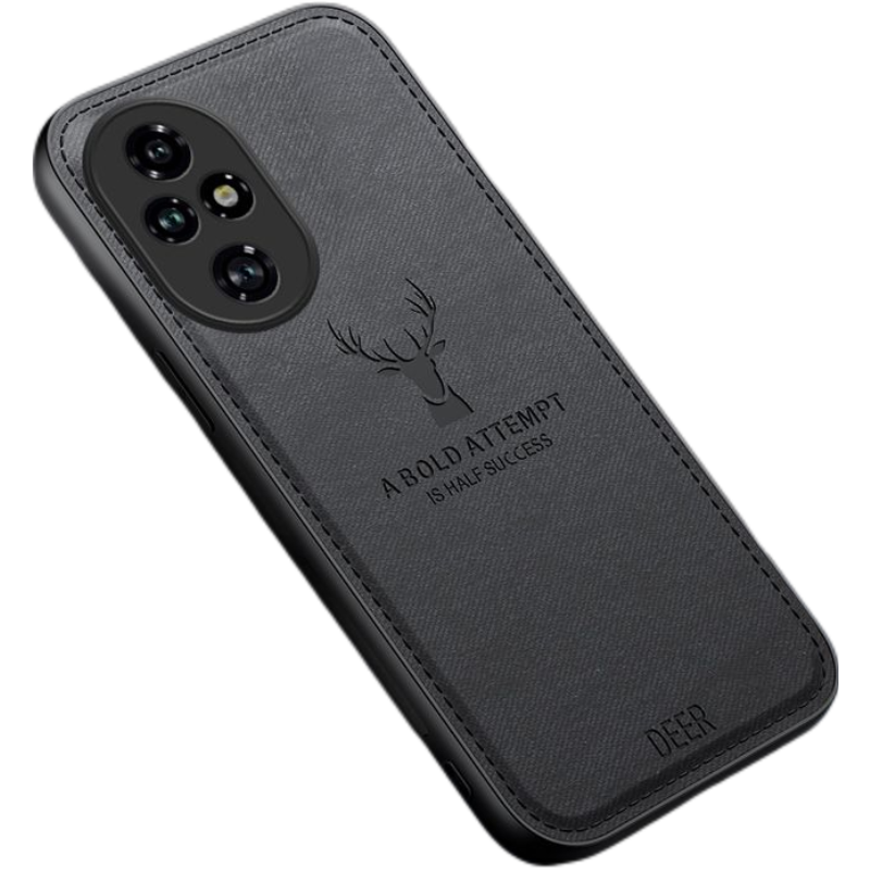 圣幻 适用荣耀200布纹手机壳荣耀200pro磨砂手感防摔壳荣耀200保护套简约大气硅胶软边防摔手机壳