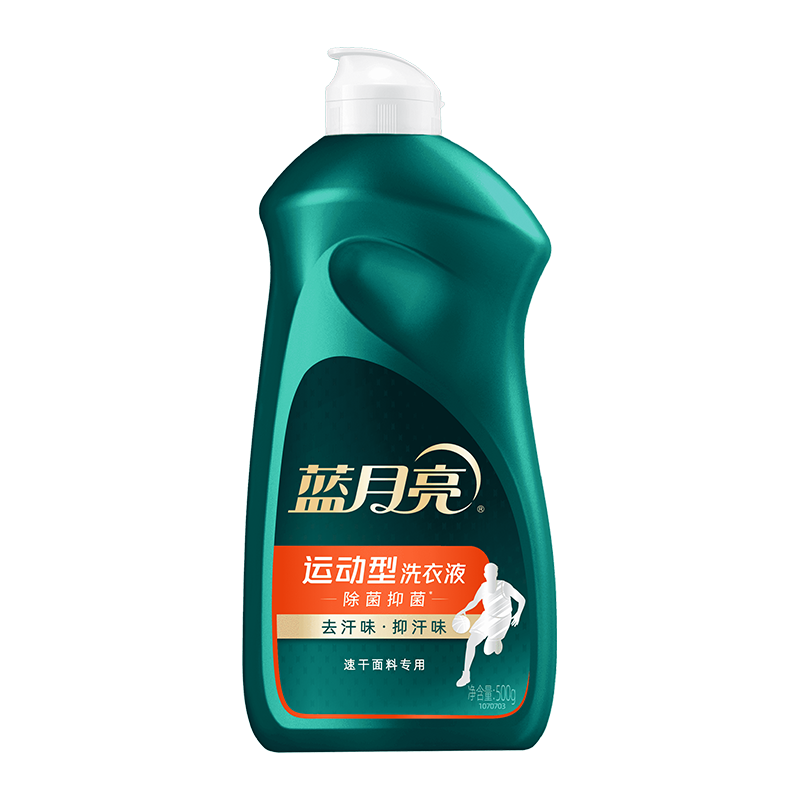 蓝月亮运动洗衣液速干衣专用青茶香留香24小时抑制汗味产生500g
