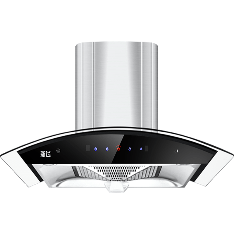 新飞(Frestec)顶吸式家用抽油烟机欧式清洗租房弧形老款大吸力中式油烟机 标配900长触摸开关款上门