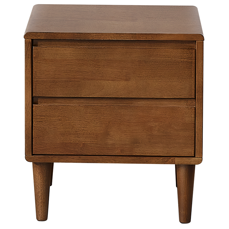 全友家居新中式卧室橡胶木实木床头柜