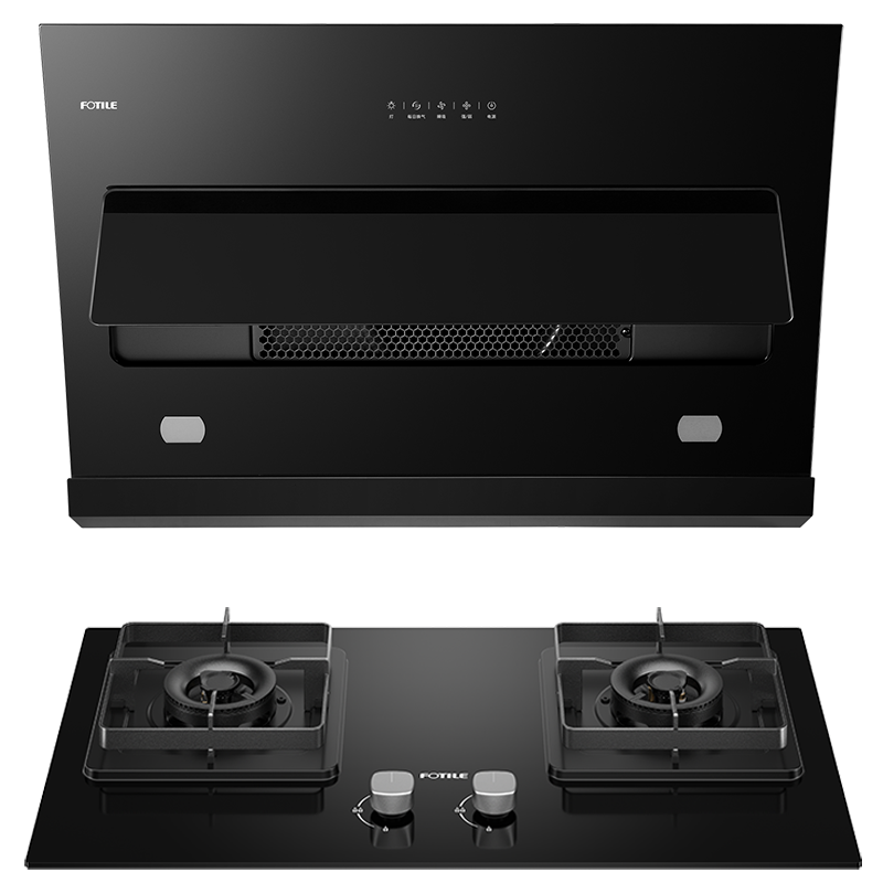 方太新月F系列抽吸油烟机灶具套装侧吸式变频26巡航风量5.0kW*换装联动灶02-F1S-W+THF1-W