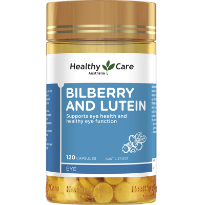 Healthy care 越橘 蓝莓 叶黄素 护眼胶囊 120粒 1瓶装 HC 眼部疲劳干涩适用 澳洲进口