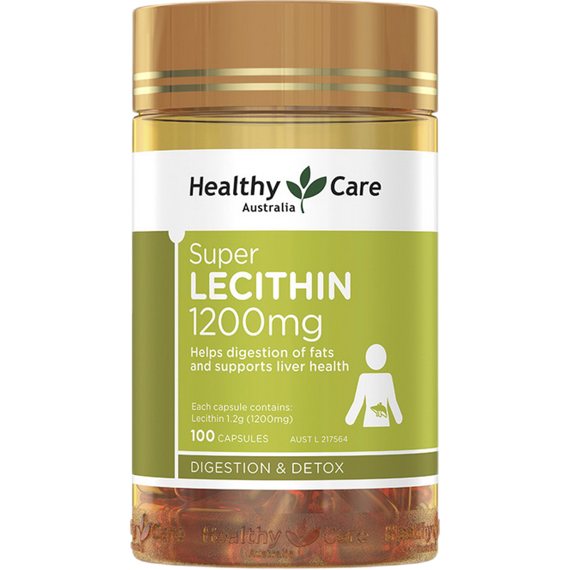 Healthy Care 大豆卵磷脂 软胶囊 100粒 1瓶装 鱼油搭档血管三高调理 澳洲进口