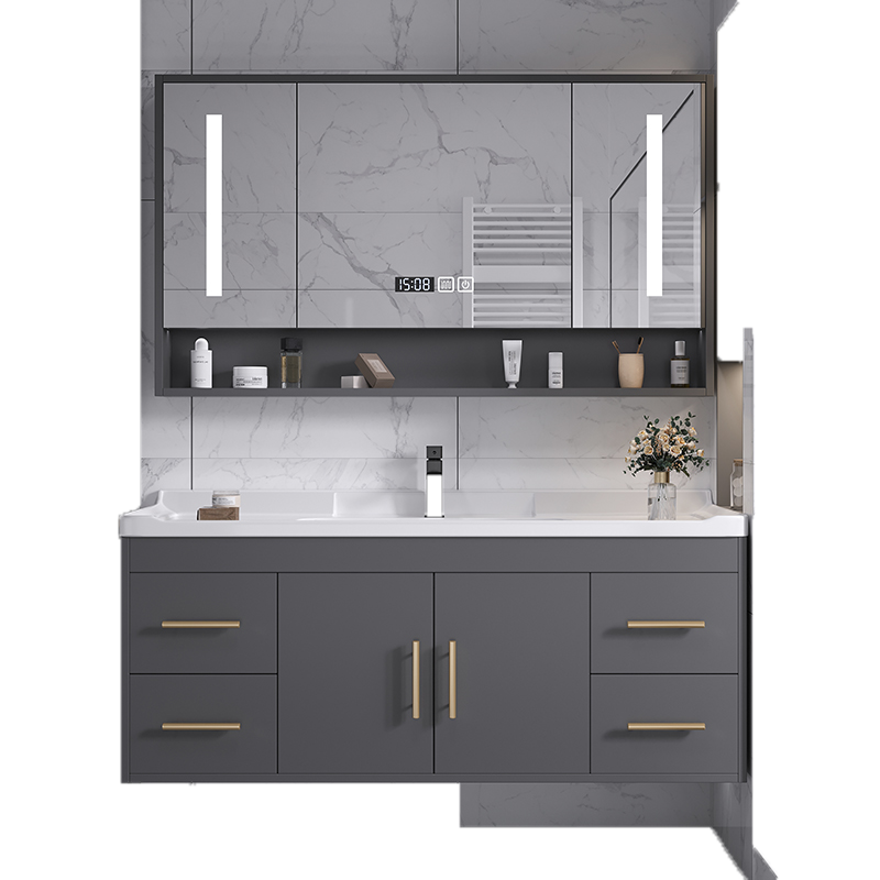 东映之画轻奢陶瓷一体盆浴室柜组合卫生间台盆柜卫浴洗漱台洗手洗脸盆