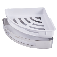 九牧(JOMOO)不锈钢卫生间置物架壁挂收纳架三角篮浴室五金挂件免打孔角架