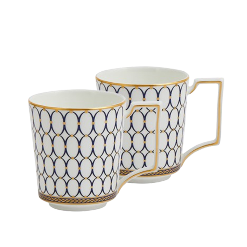 WEDGWOOD马克杯2个金粉年华午夜蓝马克杯套装对杯1054482