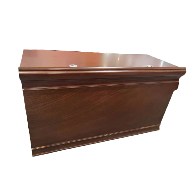 瑾秀会议桌主I席台红胡桃色主I席台140*60*76(含两把椅子)