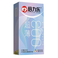[超薄003]倍力乐003避孕套6只装 超薄款 玻尿酸润滑型 安全套套 男用成人情趣计生用品byt