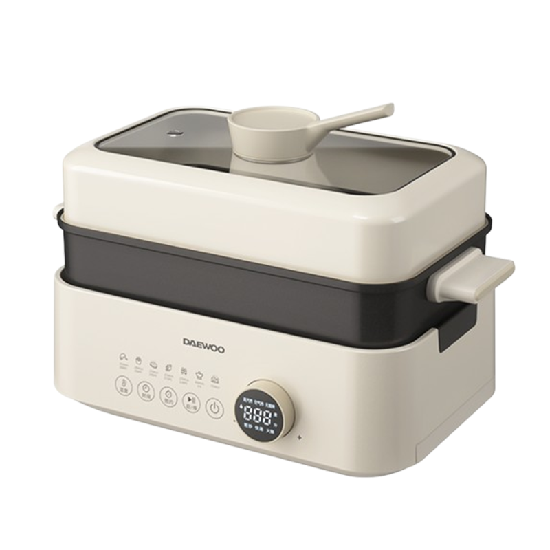 大宇电火锅4L多功能锅蒸鲜料理锅电煮锅炒锅电热锅S20