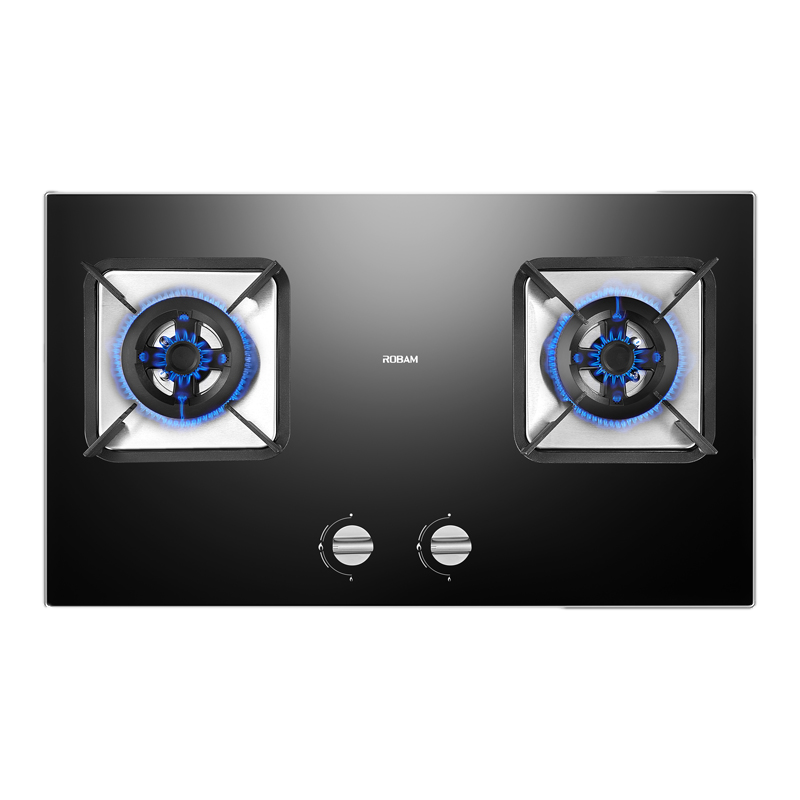 老板（Robam）燃气灶家用防爆钢化玻璃面板台嵌两用小尺寸灶具 4.5kW 灶具双灶JZY-32B6X（液化气详询客服）