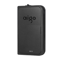 爱国者（aigo）HD806 2TB USB3.0 黑色移动硬盘 机线一体 防震抗摔