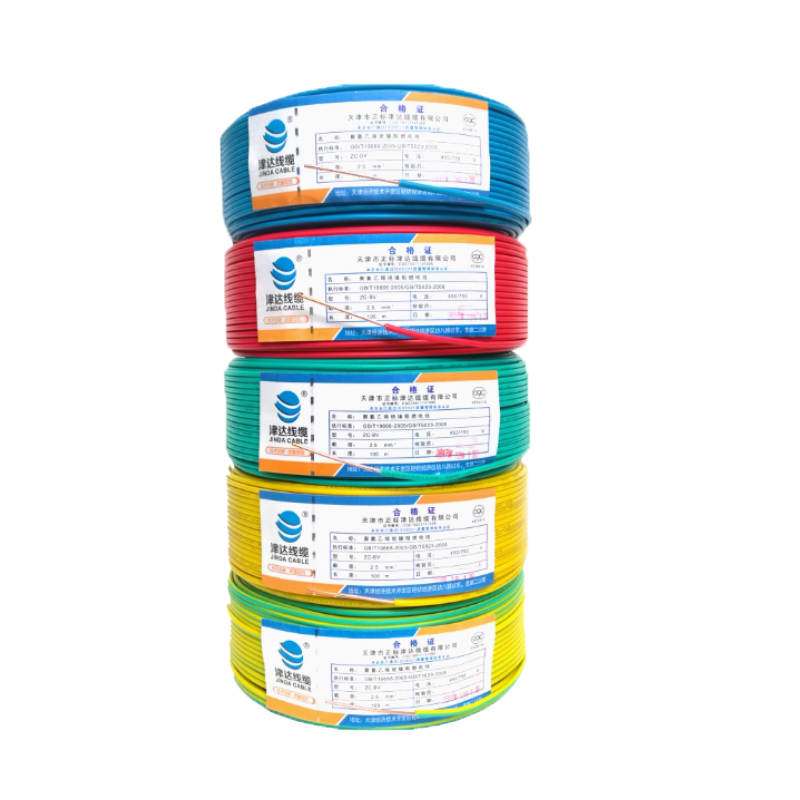 津达阻燃耐火塑铜线100米ZCN-BV 4平方 黄 红 蓝 黄绿四色可选