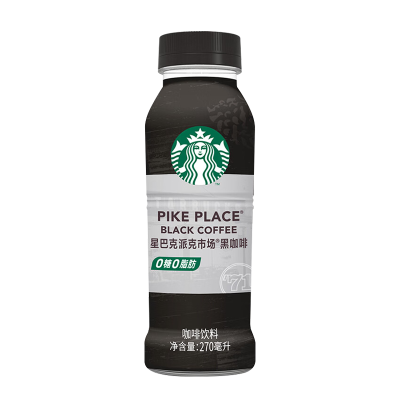 星巴克派克市场黑咖啡270ml*6瓶无糖0脂即饮咖啡饮料