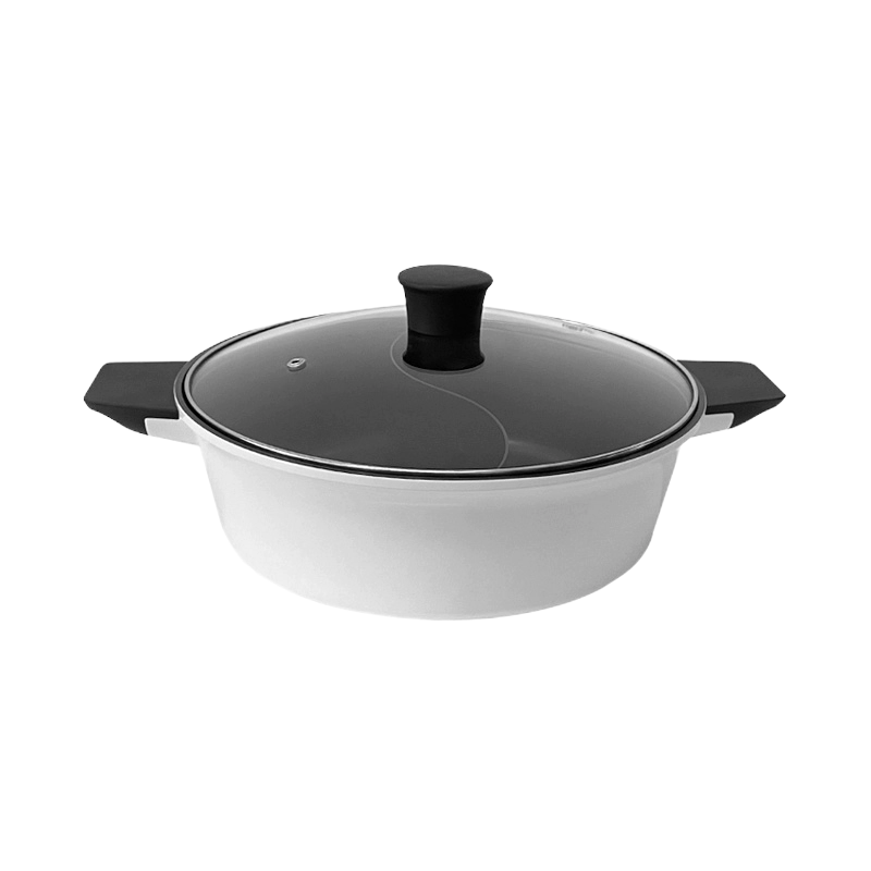 米家知吾煮鸳鸯锅电磁炉适用汤锅家用多人大容量加厚一体不粘火锅