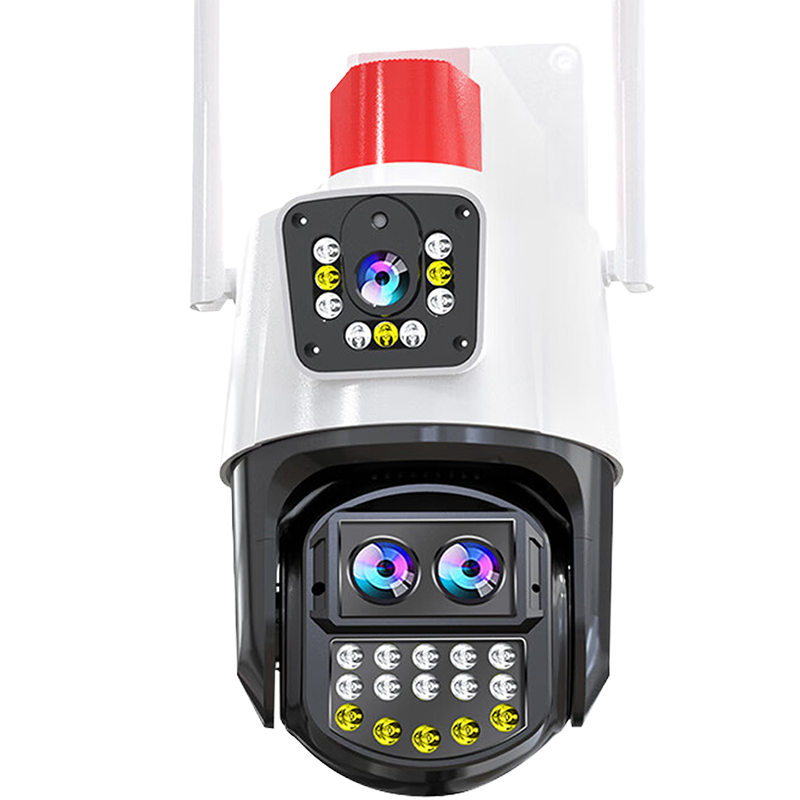 镭威视 双摄摄像头 手机远程监控器 360度无死角 带夜视全景 语音无线高清户外通用监控 智能摄像头