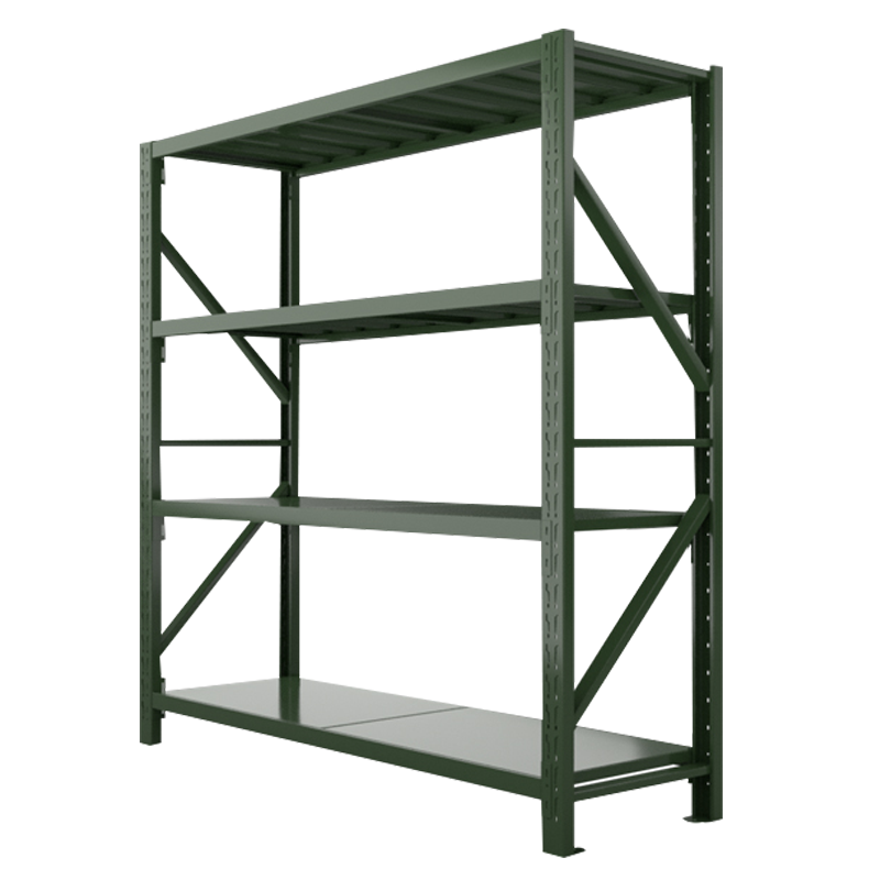 乙壬消防铁锹镐农具摆放架安保装备器材存放架绿色货架存放架重型-主架