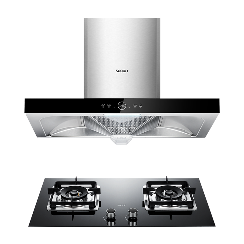 帅康(sacon)T8066+LB850B1烟灶套餐抽油烟机欧式21立方大吸力顶吸式抽烟机燃气灶吸油烟机灶具套装天然气
