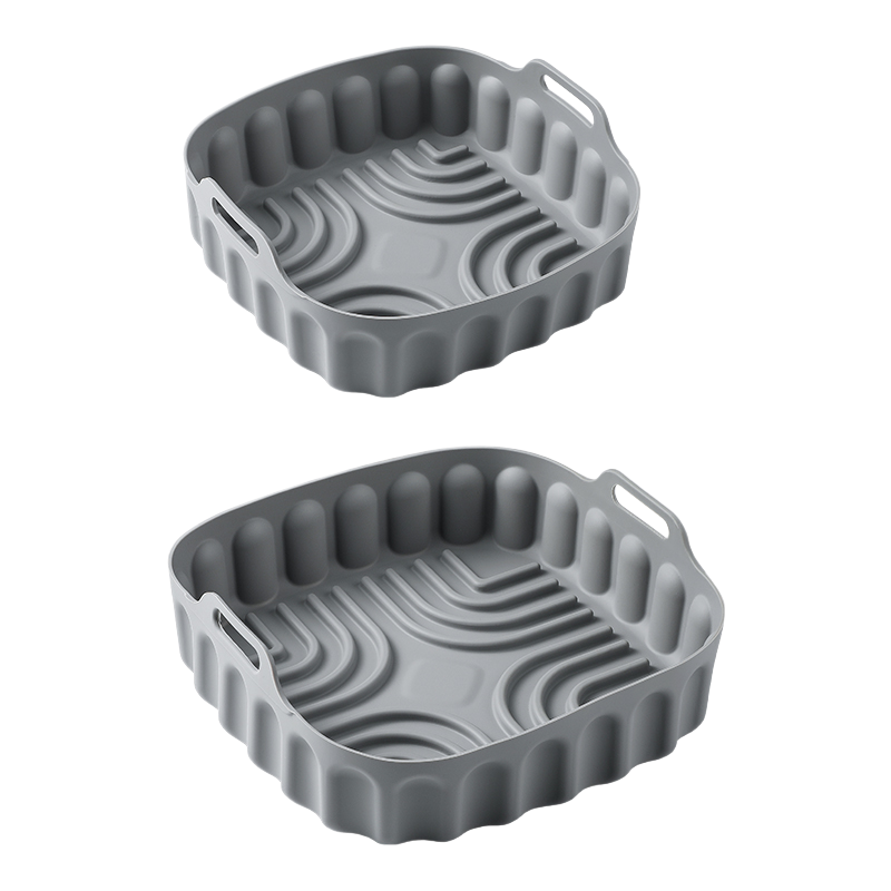 沥油空气炸锅硅胶烤盘滤油可重复使用耐高温微波炉隔油烘焙烤箱盘7163