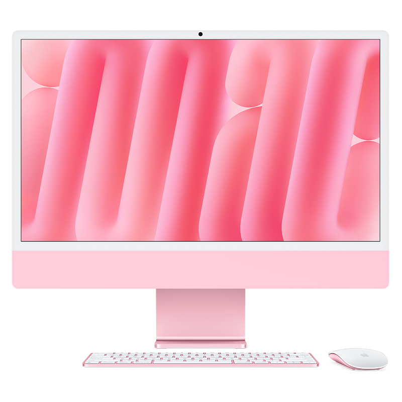 Apple/苹果AI电脑/2024款 iMac 24英寸银色4.5K屏 M4(10+10核) 16G 512G一体式