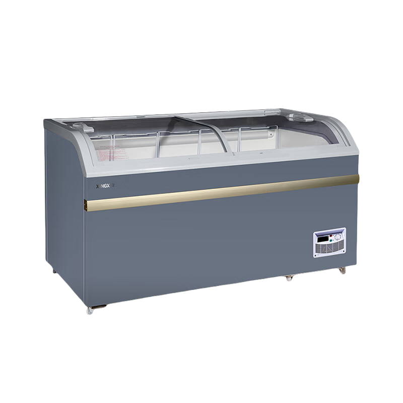 星星SD/SC-600BY 冰柜商用卧式雪糕展示柜冷藏保鲜柜大容量冷冻岛柜超市卖场便利店圆弧面商超市组合柜冷藏冷冻柜