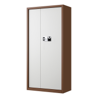 乙壬指纹电子保密柜钢制密码文件柜档案柜办公柜矮柜保密资料柜通门咖白色:国保指纹锁