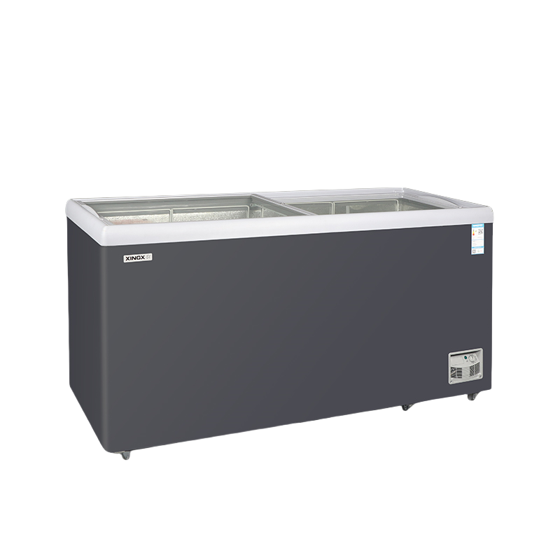 星星SD/SC-730B 580升展示柜商用冷藏冷冻单温转换卧式冰柜 超市便利店雪糕海鲜丸子速冻冷柜平面玻璃冷冻展示柜