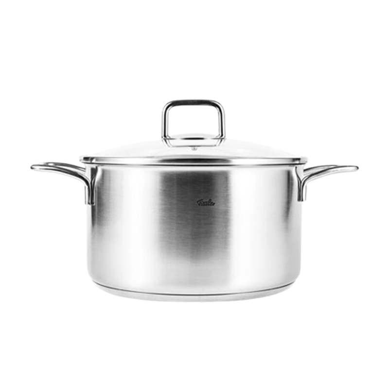 菲仕乐乔伊24厘米玻璃盖双柄深汤锅不锈钢锅EM3311024001