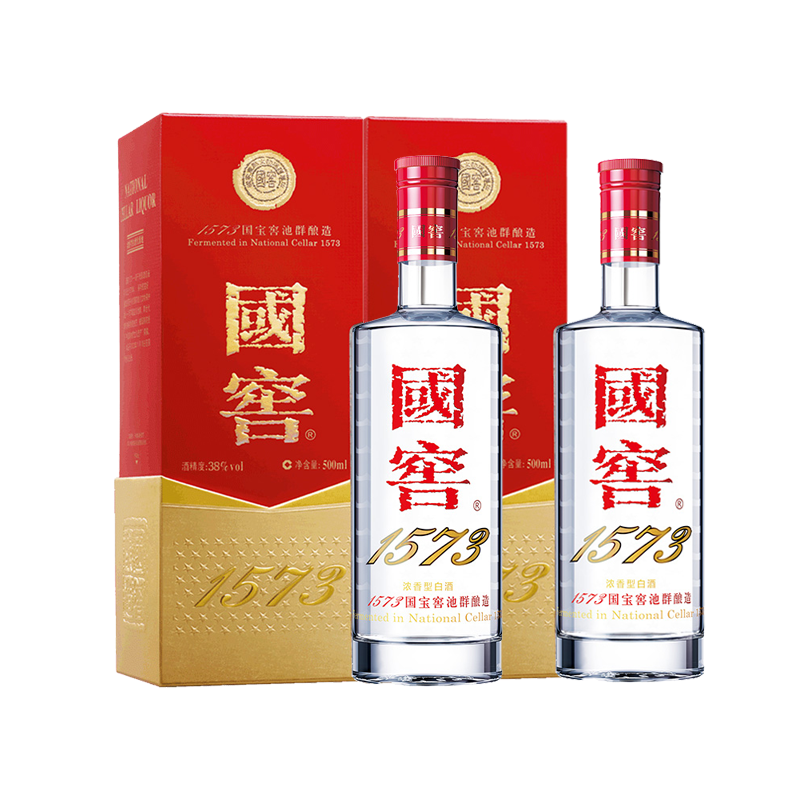 泸州老窖 国窖1573 浓香型白酒52度500ml*2瓶
