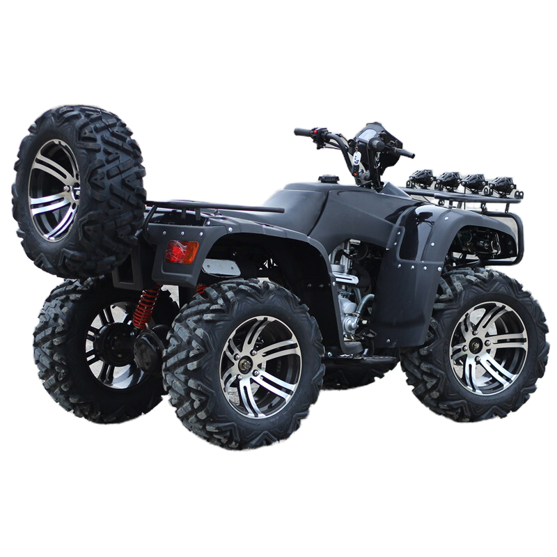 雷镦大悍马沙滩车四轮越野摩托山地车燃油全地形场地车机场驱鸟专用