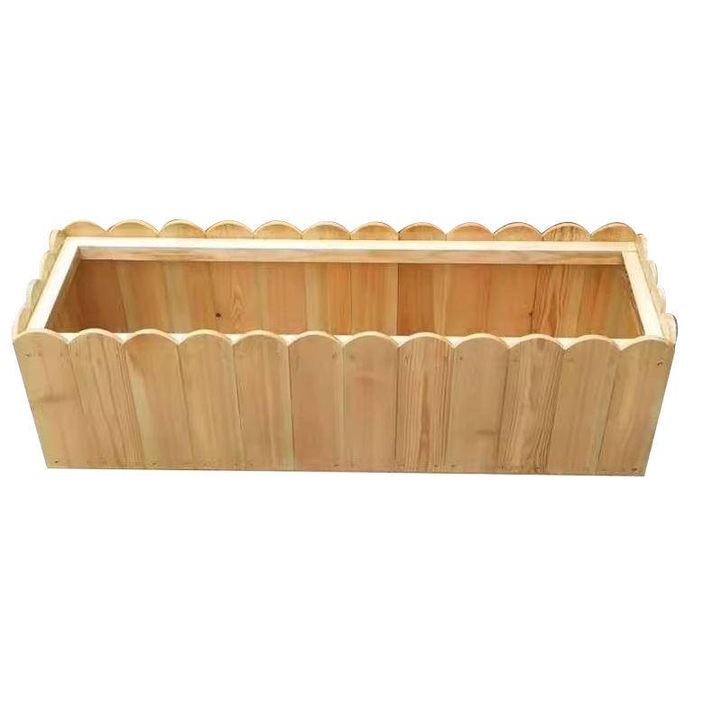 质凡长方形防腐木花箱