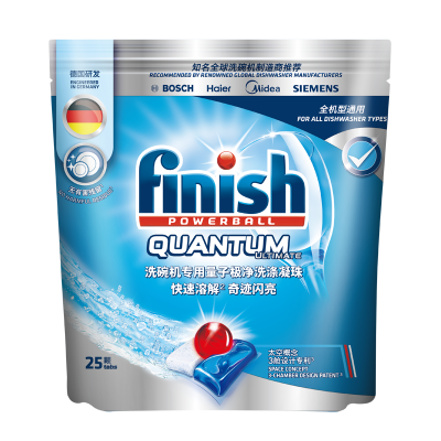 finish亮碟洗碗凝珠25颗 洗碗机专用洗涤剂洗碗凝珠非洗碗粉块非专用盐