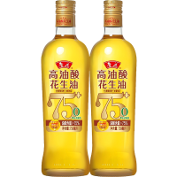 鲁花高油酸花生油750ml*2瓶 油酸含量大于75% 5S物理压榨 食用油年货送礼好品