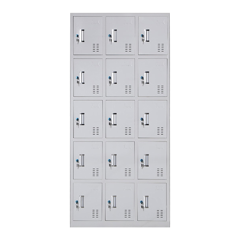 帅畅收纳柜财务档案柜资料柜加厚文件柜办公室带锁铁皮柜十五门更衣柜